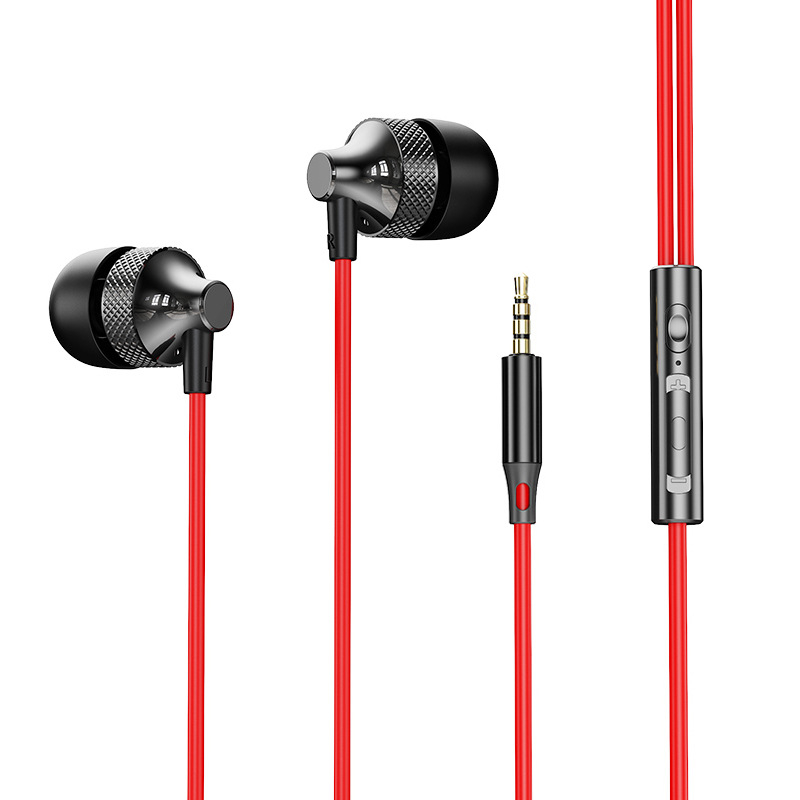 Kabeles Type-C fülhallgató, digitális fém ház, in-ear játékhoz és sporthoz, 1,2 m