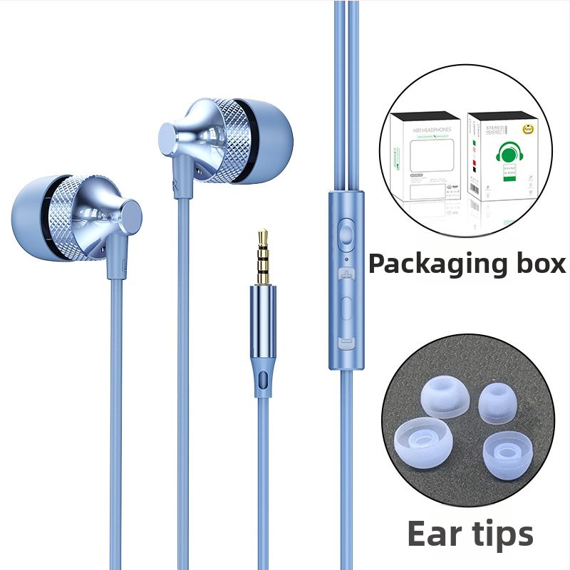 Kabeles Type-C fülhallgató, digitális fém ház, in-ear játékhoz és sporthoz, 1,2 m
