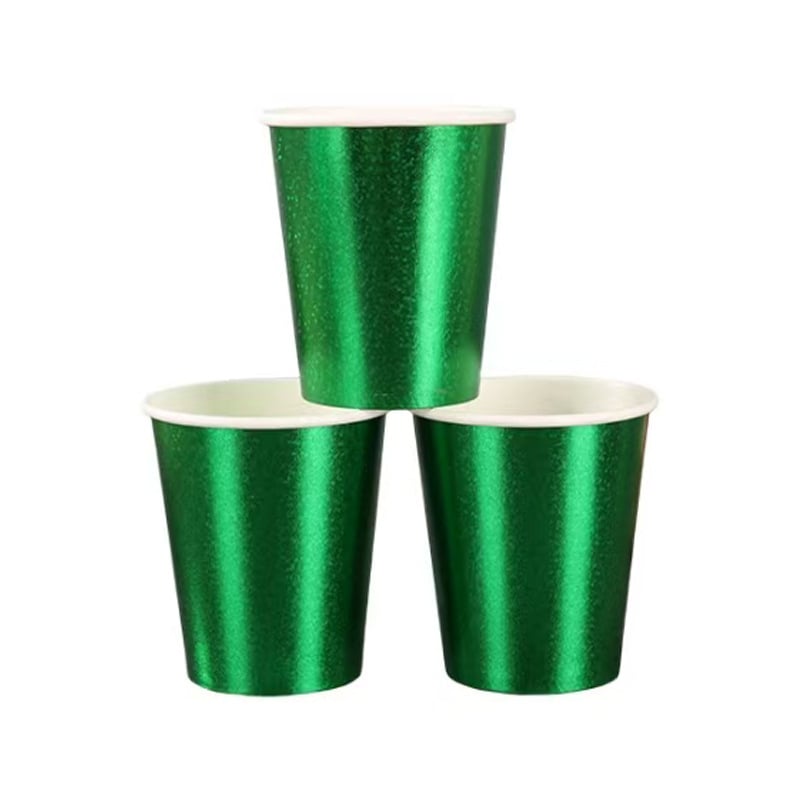 Pahar de hârtie irizant, curcubeu, 9 oz, pentru petreceri
