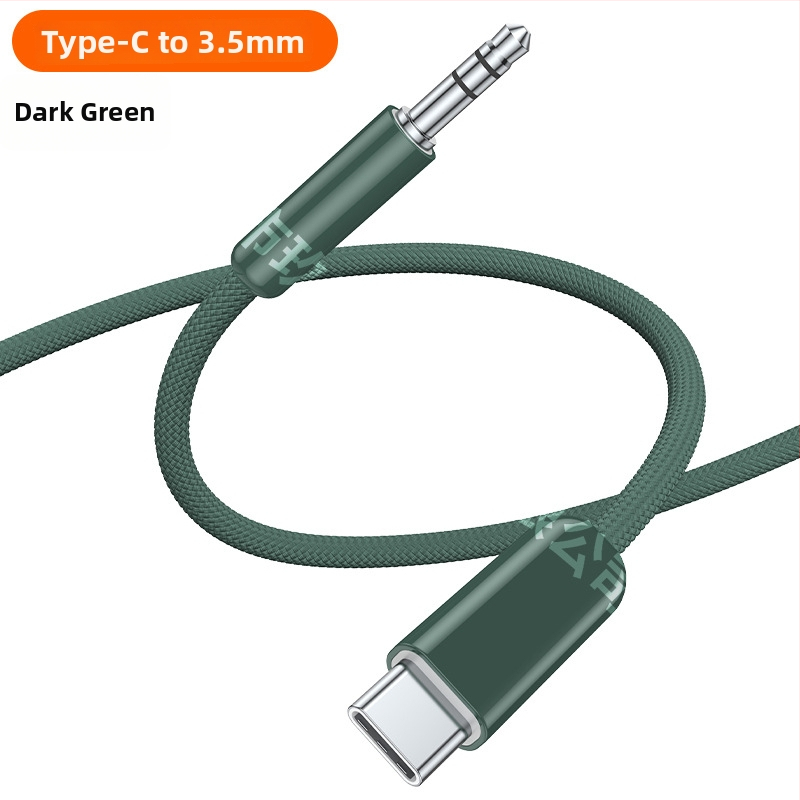 Dopamine USB-C към 3,5 мм аудио адаптер кабел с четири преплетени кабела