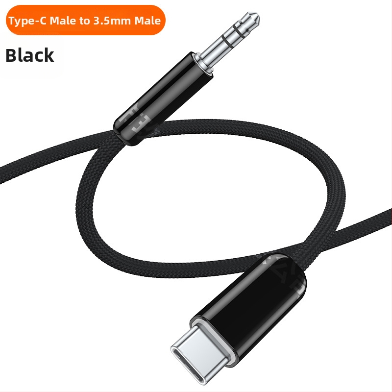 Dopamine USB-C към 3,5 мм аудио адаптер кабел с четири преплетени кабела