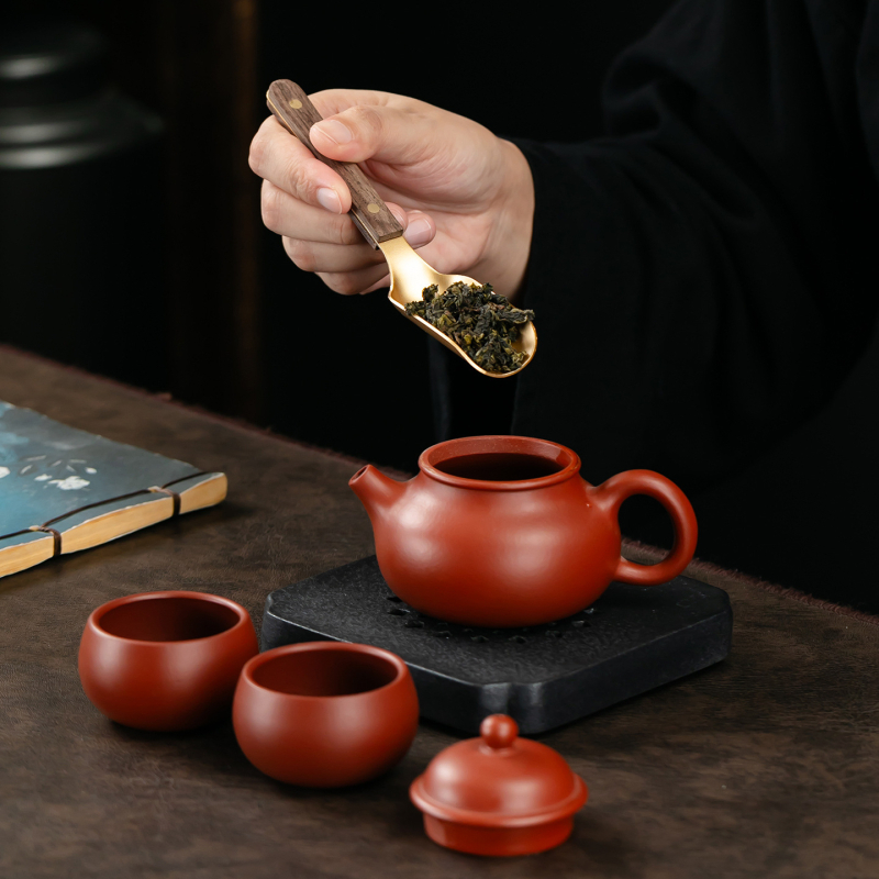 Set pentru ceremonia ceaiului Six Gentlemen – Accesorii premium Kung Fu pentru uz casnic, incluzând clip pentru ceai, linguriță, cuțiș pentru ceai și unelte de întreținere a ceainicului