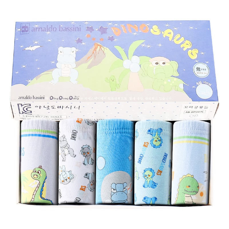 Chiloți pentru copii din bumbac, ambalați într-un set premium, imprimeu desene animate