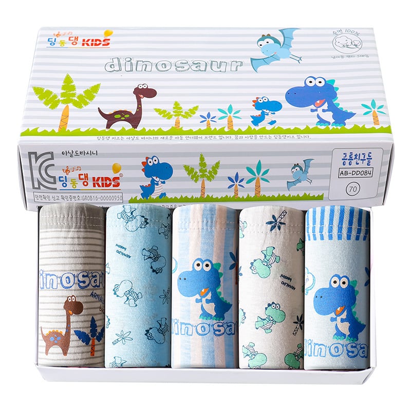 Chiloți pentru copii din bumbac, ambalați într-un set premium, imprimeu desene animate