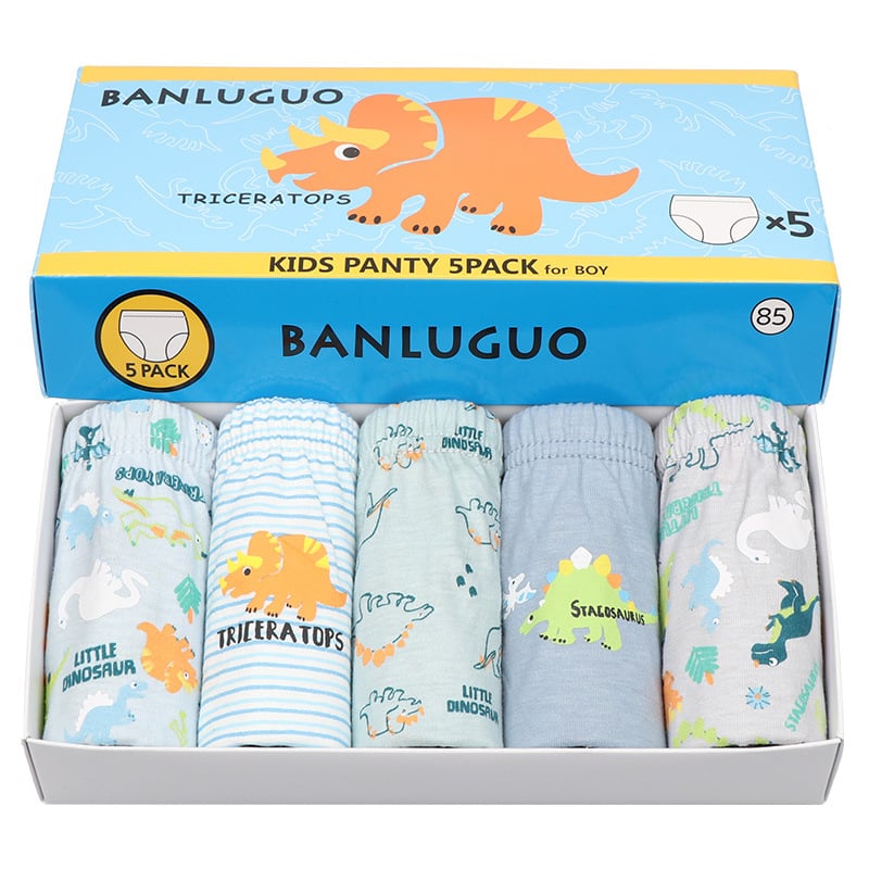 Chiloți pentru copii din bumbac, ambalați într-un set premium, imprimeu desene animate