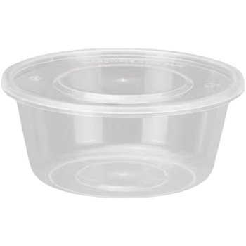 Recipient de unică folosință, mare, rotund, transparent, cu capac, pentru raci și hot pot de pește cu varză murată