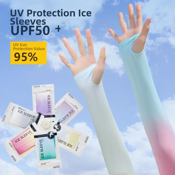 Unisex rukávy z gradientného Ice Silk s UV ochranou pre riadenie a cyklistiku