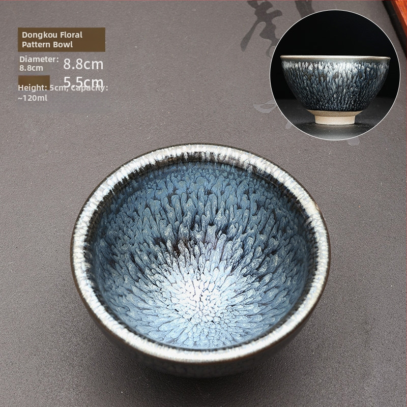 Set ceai Jianzhan, ceașcă mare ceramică cu lotus, stil Maestru