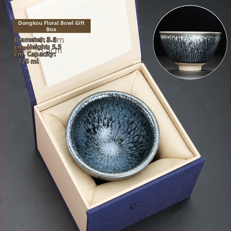 Set ceai Jianzhan, ceașcă mare ceramică cu lotus, stil Maestru