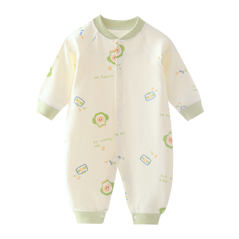 Salopetă pentru bebeluți din bumbac 100%, mâneci lungi, 0-3 luni, unisex, primăvară-toamnă