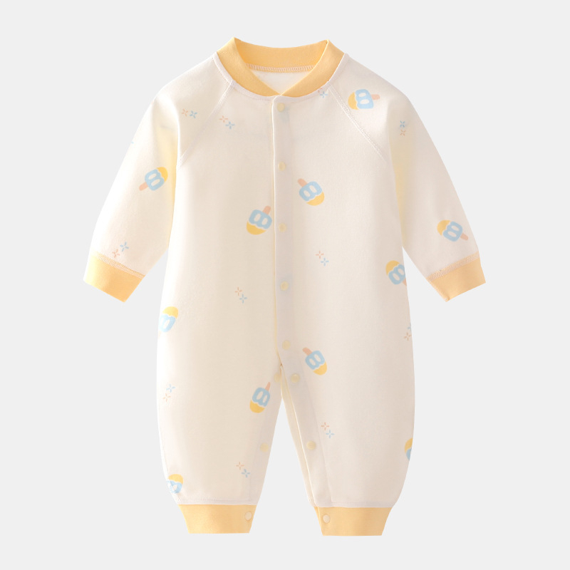 Salopetă pentru bebeluți din bumbac 100%, mâneci lungi, 0-3 luni, unisex, primăvară-toamnă