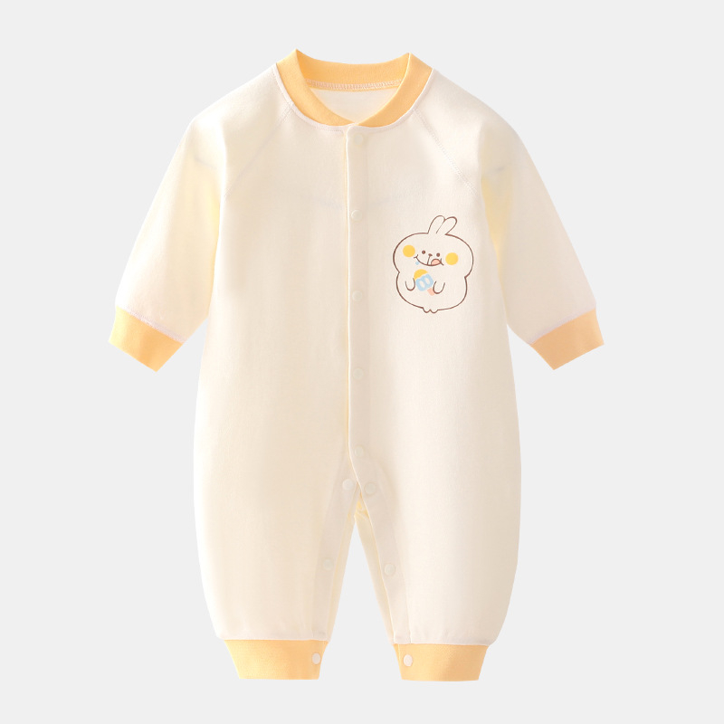 Salopetă pentru bebeluți din bumbac 100%, mâneci lungi, 0-3 luni, unisex, primăvară-toamnă