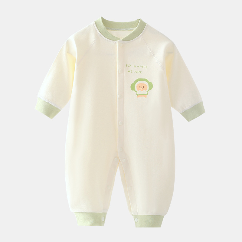 Salopetă pentru bebeluți din bumbac 100%, mâneci lungi, 0-3 luni, unisex, primăvară-toamnă