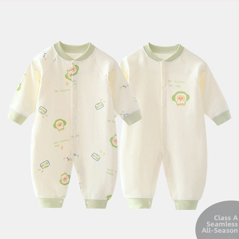 Bavlnený overal pre novorodencov, dlhé rukávy, 0–3 mesiacov, unisex, jar a jeseň