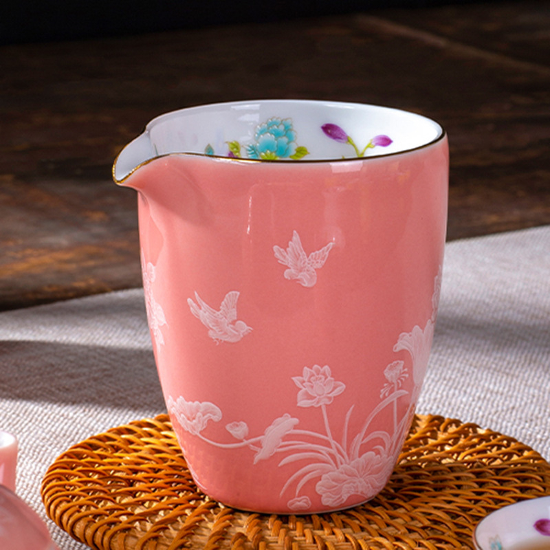 Ceșcă ceramică cu capac, 120 ml – set mini din trei piese pentru ceai, uz casnic