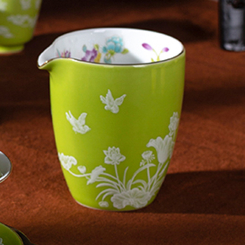 Ceșcă ceramică cu capac, 120 ml – set mini din trei piese pentru ceai, uz casnic