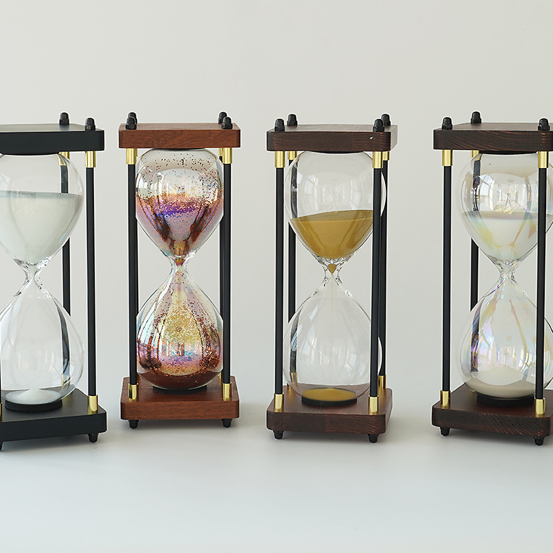 Cronometru de nisip retro pentru birou, ornament din sticlă de 30 de minute, design minimalist de înaltă clasă