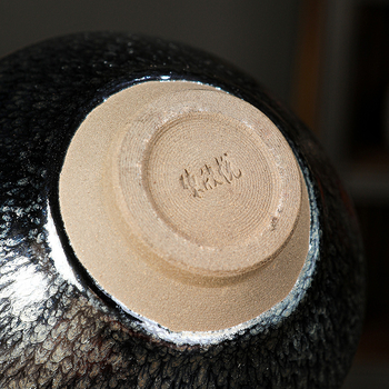 Jianyao Jianyang Jianzhan Master Cup - Ceașcă mare de ceai din ceramică, lucrată manual, glazură Oil Drop și Rabbit Hair