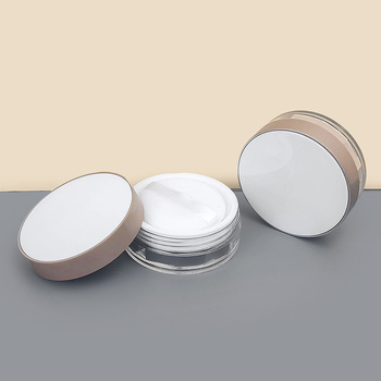 Κουτί πούδρας loose 5g/10g/20g με καπάκι flip-top και ελαστικό πλέγμα, επαναγεμιστικό άδειο κουτί με σφουγγάρι, βολικό