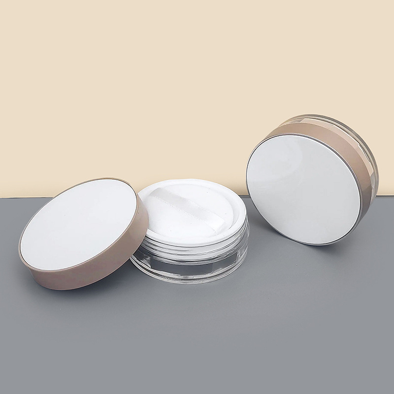 Κουτί πούδρας loose 5g/10g/20g με καπάκι flip-top και ελαστικό πλέγμα, επαναγεμιστικό άδειο κουτί με σφουγγάρι, βολικό