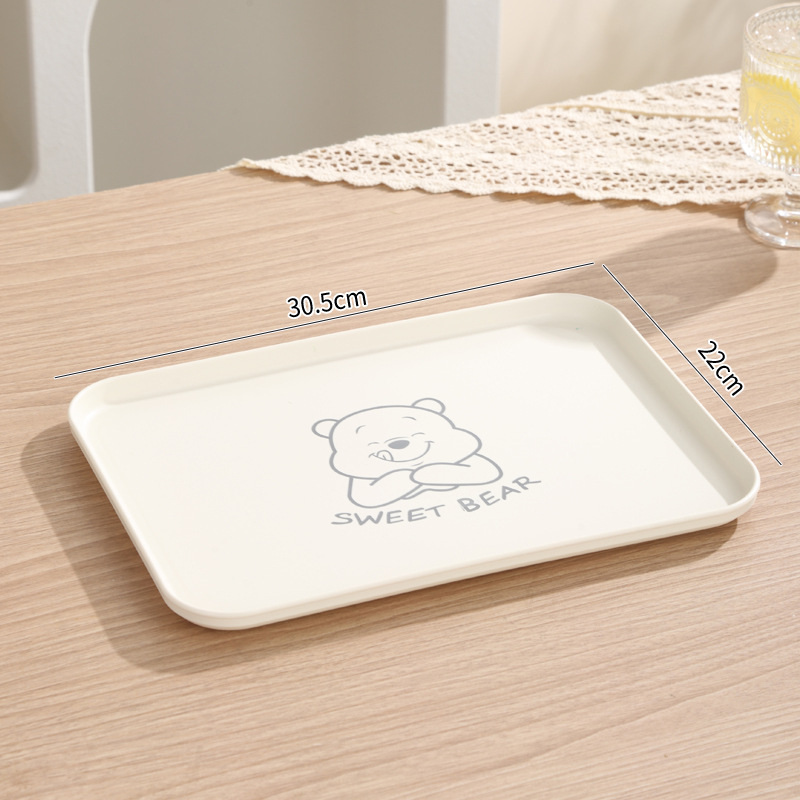 Pravokutni plastični pladanj za posluživanje, kućna upotreba, za šalice čaja, čaše za vodu, voće i ražnjiće