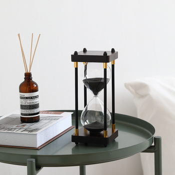 Clepsidră din lemn clasică, cu două perioade de 60 și 30 de minute, realizată manual, decor pentru casă și birou, stil minimalist