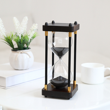 Clepsidră din lemn clasică, cu două perioade de 60 și 30 de minute, realizată manual, decor pentru casă și birou, stil minimalist