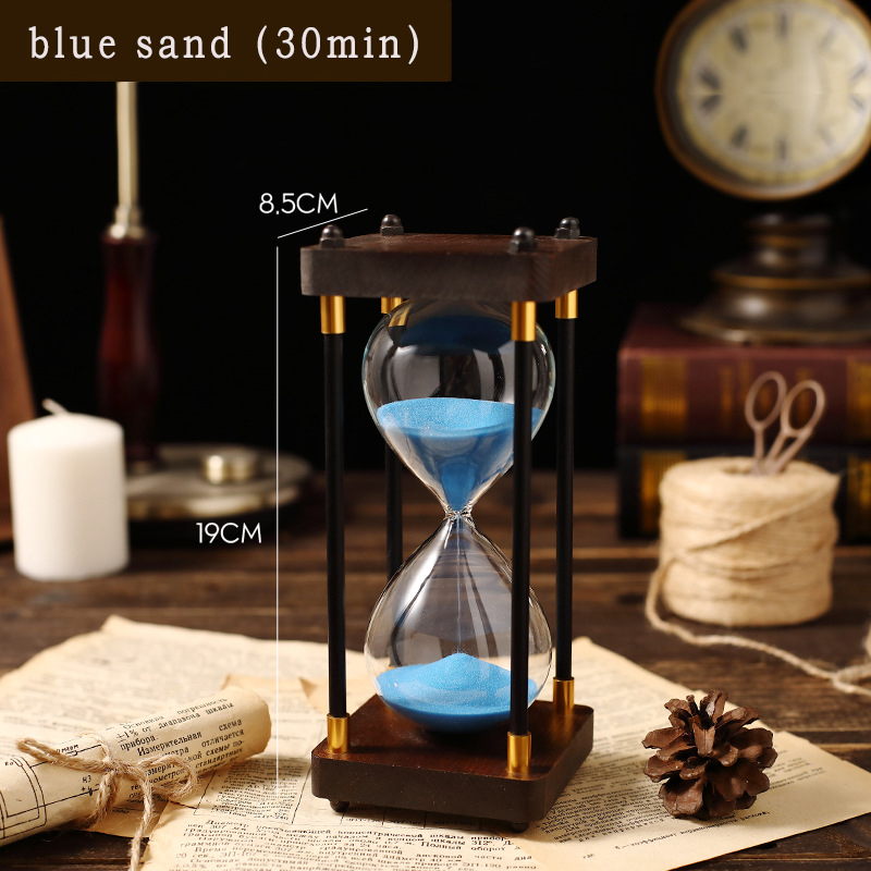 Clepsidră din lemn clasică, cu două perioade de 60 și 30 de minute, realizată manual, decor pentru casă și birou, stil minimalist