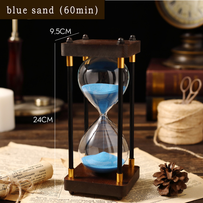 Clepsidră din lemn clasică, cu două perioade de 60 și 30 de minute, realizată manual, decor pentru casă și birou, stil minimalist