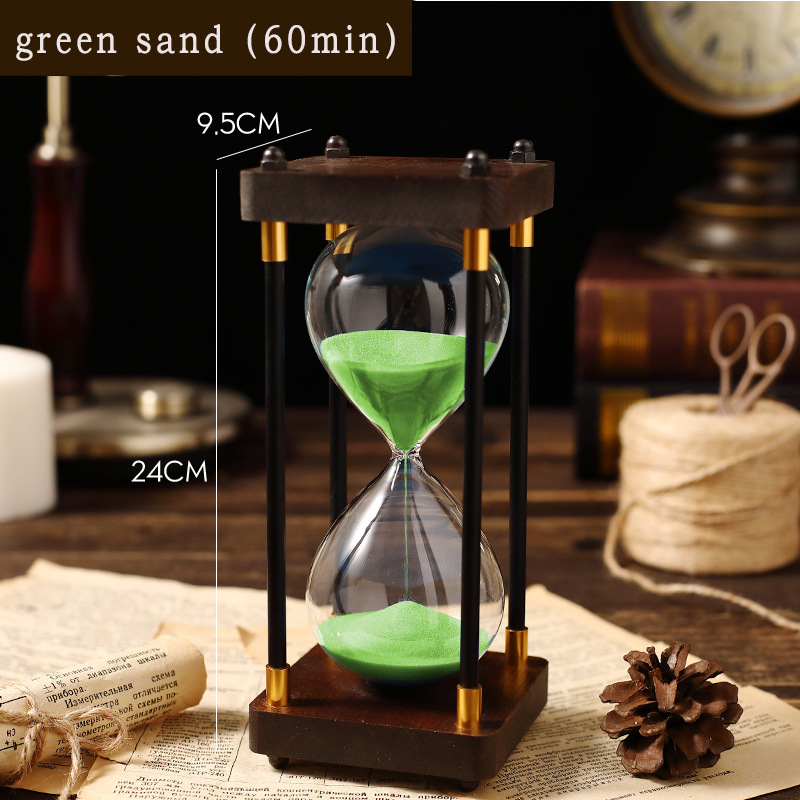 Clepsidră din lemn clasică, cu două perioade de 60 și 30 de minute, realizată manual, decor pentru casă și birou, stil minimalist