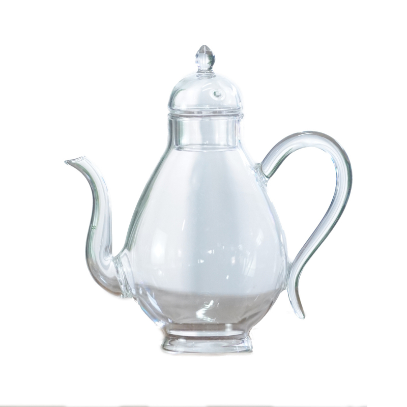 Ceainic de sticlă cu filtru, pentru uz casnic, rezistent la căldură, în stilul Dinastiei Song, design elegant cu mâner