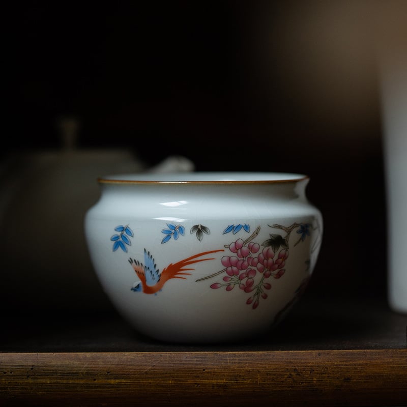 Vas ceramic pentru spălarea ceaiului și rezervor de apă uzată, accesorii pentru ceremonia ceaiului