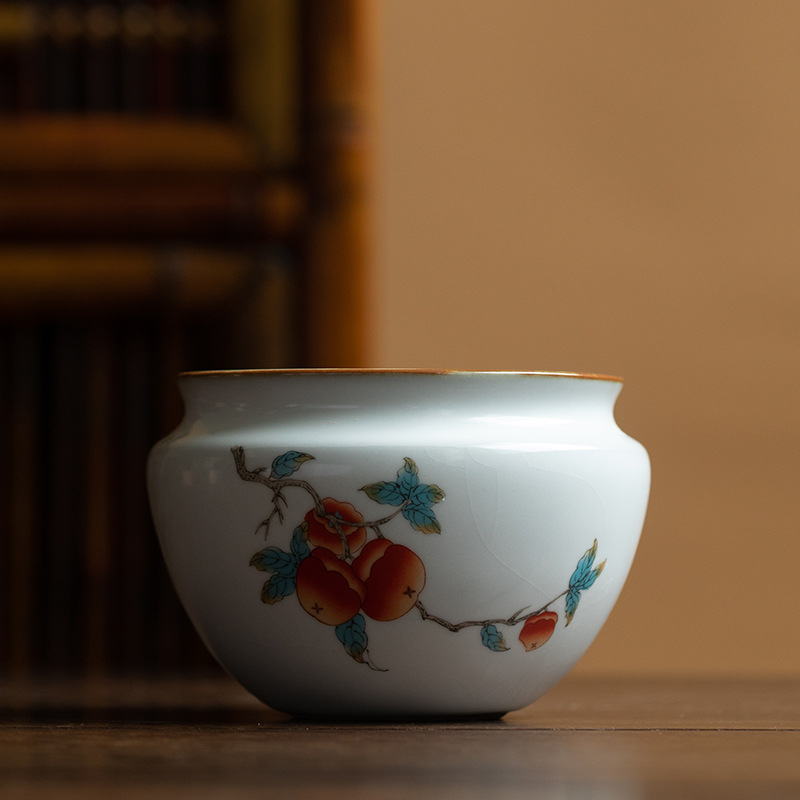 Vas ceramic pentru spălarea ceaiului și rezervor de apă uzată, accesorii pentru ceremonia ceaiului