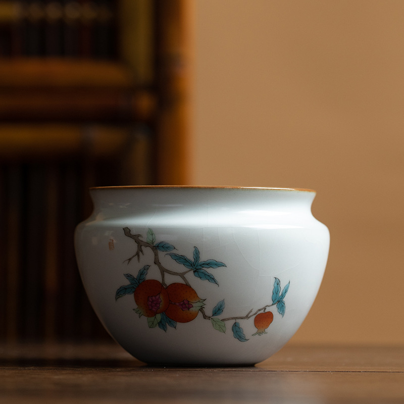 Vas ceramic pentru spălarea ceaiului și rezervor de apă uzată, accesorii pentru ceremonia ceaiului