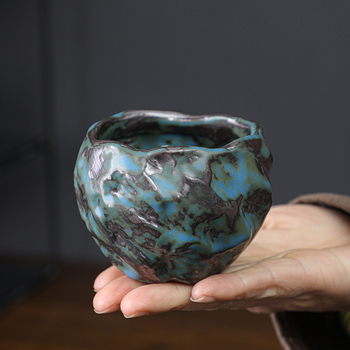 Ceai de ceramică rustică pentru o singură persoană, set Shino retro cu cinci cești, set Gongfu ceramic pentru degustare de ceai