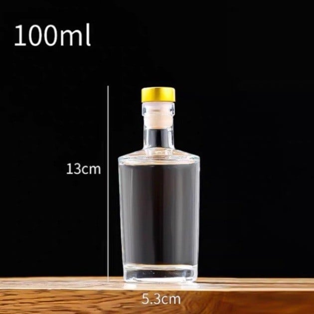 Set prozirnih staklenih boca za vino: 500 ml boca za voćno vino i 750 ml boca za alkoholna pića s hermetičnim poklopcima