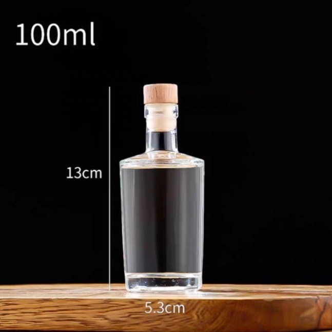 Set prozirnih staklenih boca za vino: 500 ml boca za voćno vino i 750 ml boca za alkoholna pića s hermetičnim poklopcima