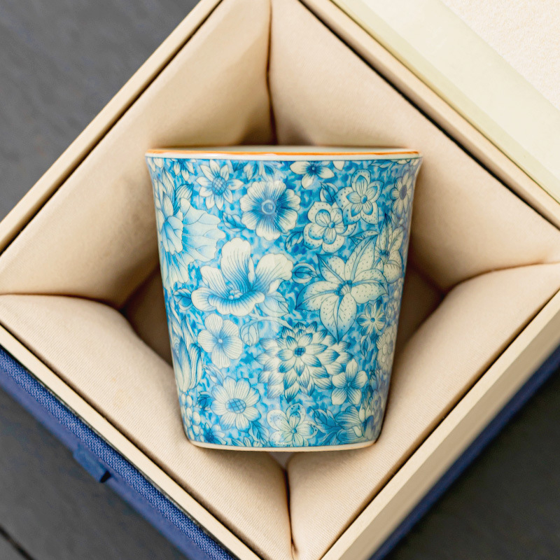 Ceașă de ceai din porțelan Ru Kiln — vas mare pentru birou și uz personal, design creativ