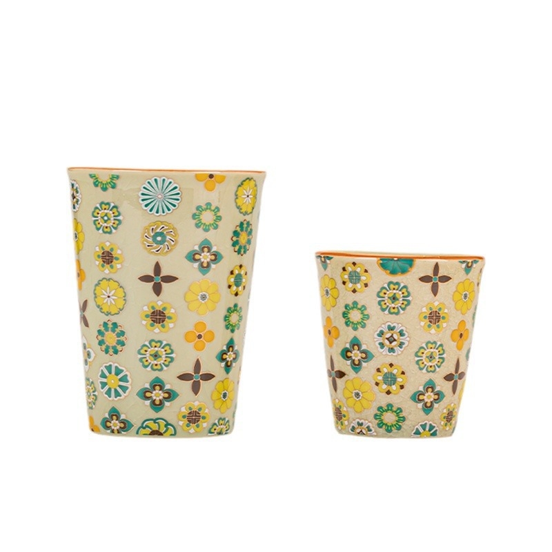 Ceașă de ceai din porțelan Ru Kiln — vas mare pentru birou și uz personal, design creativ