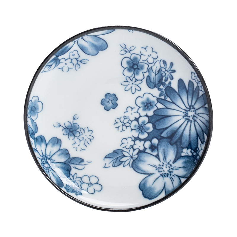 Suport ceramic pentru ceai, mare, retro, porțelan albastru‑alb sub glazură, accesorii pentru ceremonia de ceai