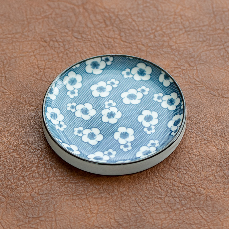 Suport ceramic pentru ceai, mare, retro, porțelan albastru‑alb sub glazură, accesorii pentru ceremonia de ceai