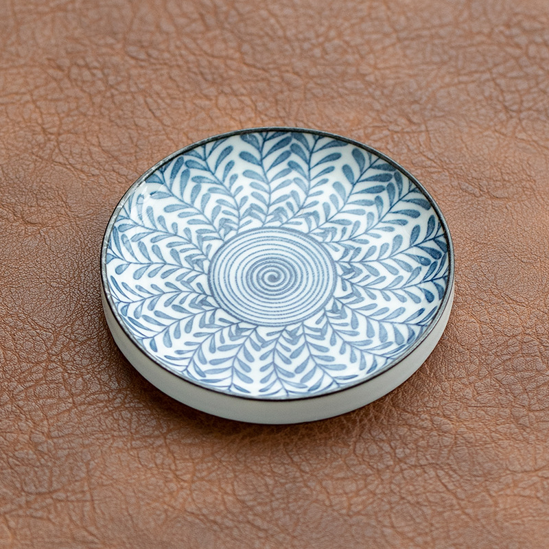 Suport ceramic pentru ceai, mare, retro, porțelan albastru‑alb sub glazură, accesorii pentru ceremonia de ceai