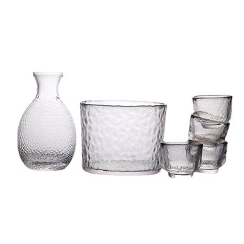 Set de pahare din sticlă pentru sake cu încălzitor, în stil japonez, cană de sake și pahare