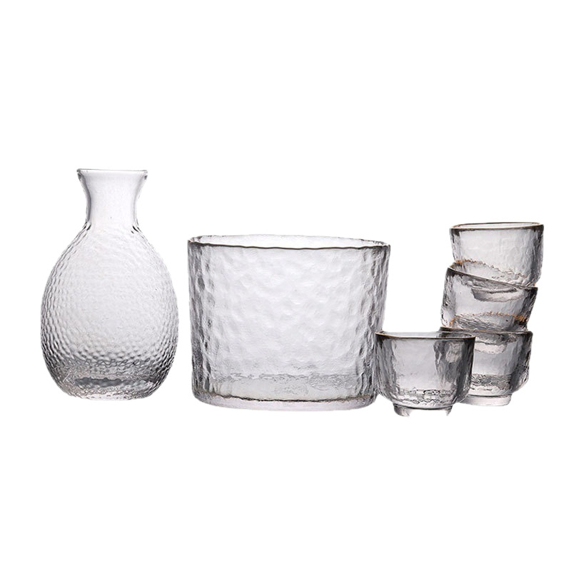 Set de pahare din sticlă pentru sake cu încălzitor, în stil japonez, cană de sake și pahare