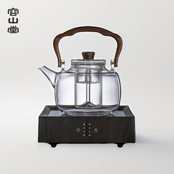 Rong shan tang ceainic din borosilicat înalt pentru ceai cu flori, pentru fierbere și infuzare, rezistent la temperaturi, compatibil cu plita ceramică electrică