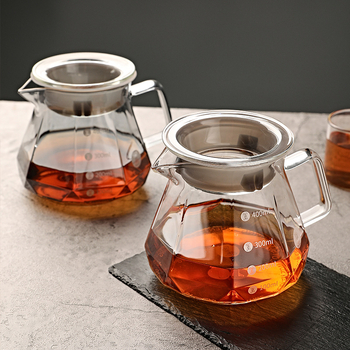 Κανά καφέ pour-over από γυαλί υψηλής διαύγειας με φίλτρο και κανάτα κοινής χρήσης για οικιακή χρήση, δυνατότητα λογότυπου