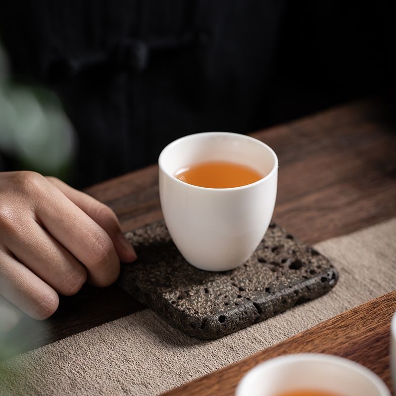 Ceașcă albă de ceai din porțelan, set Gongfu din porțelan ceramic, ceașcă de degustare pentru întâmpinări acasă