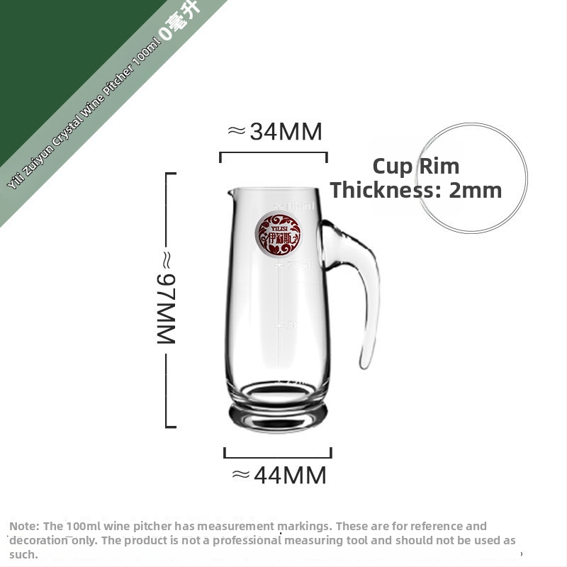 Doser din sticlă cu scară de măsură, dozator compact pentru whisky și vin