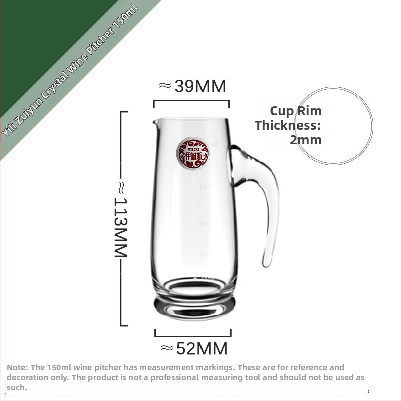 Doser din sticlă cu scară de măsură, dozator compact pentru whisky și vin