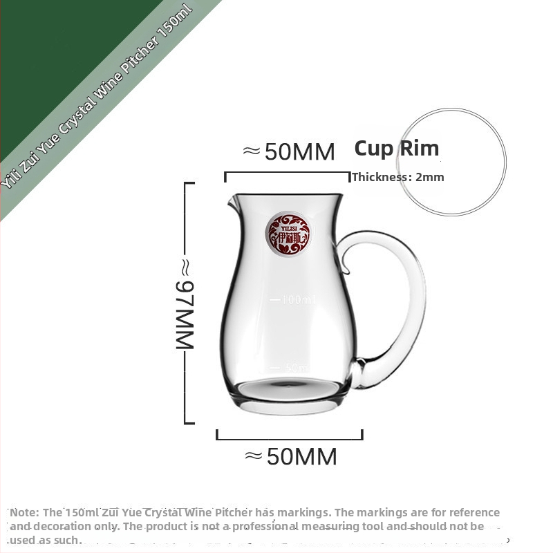 Doser din sticlă cu scară de măsură, dozator compact pentru whisky și vin